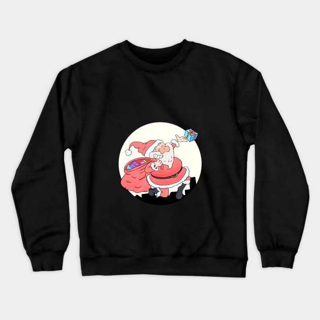 Cartoon Santa Claus Crewneck Sweatshirt by lomiky